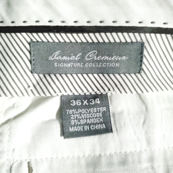 Daniel Cremieux Pleated Dress Pants Mens 36x34 Khaki Signature New NWT Classic - Picture 8 of 12